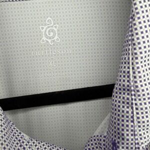 Turtleson Tour Performance Polo Purple XL Check Yolo Fins Country Club